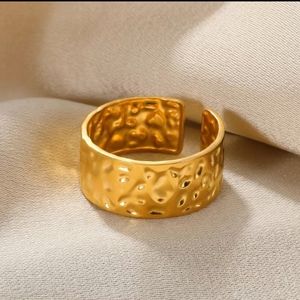 18k gold plated Stainless Steel  opening  ring